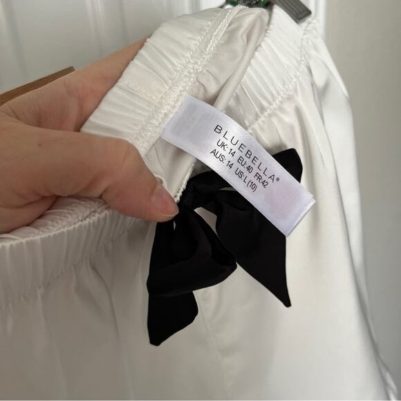 BLUEBELLA White & Black Satin PJs Set - Picture 9 of 9